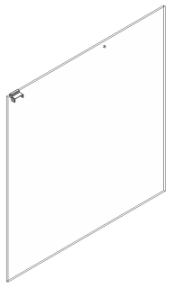Seitenglas BAK (L) GE-53 inkl. CNS-Deckglasauflage