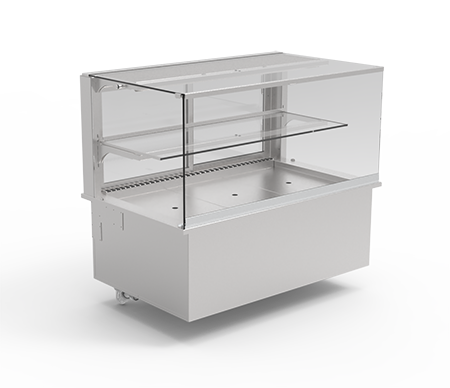 Einbaukühlvitrine: Ideal Gastro Webshop GE-112-53-Z Kältetechnik und AKE Edelstahltechnik zentralgekühlt | -